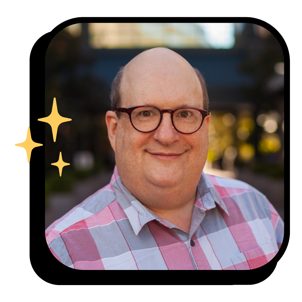 An image of Jared Spool with stars to the left of him